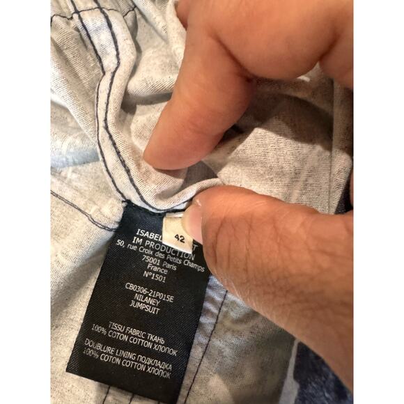 ISABEL MARANT ÉTOILE Nilaney printed cotton jumpsuit size 42 / US 10 - Picture 15 of 16